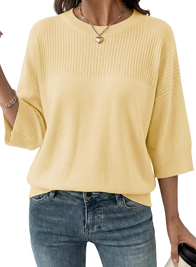 Dokotoo Half Sleeve Cropped Oversized Sweater Top